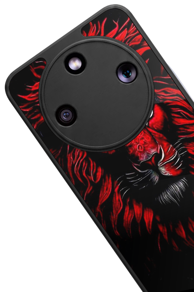 Honor Magic 8 Lite Uyumlu Aslan Tasarımlı Glossy Premium Kılıf