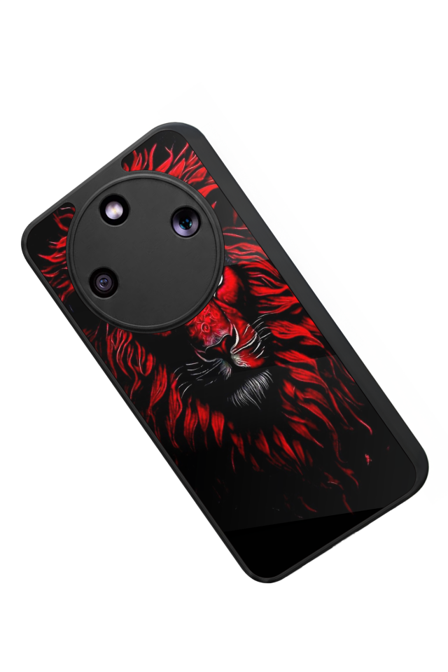 Honor Magic 8 Lite Uyumlu Aslan Tasarımlı Glossy Premium Kılıf