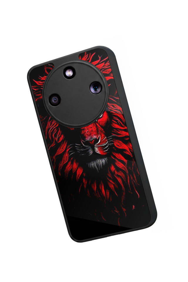 Honor Magic 8 Lite Uyumlu Aslan Tasarımlı Glossy Premium Kılıf