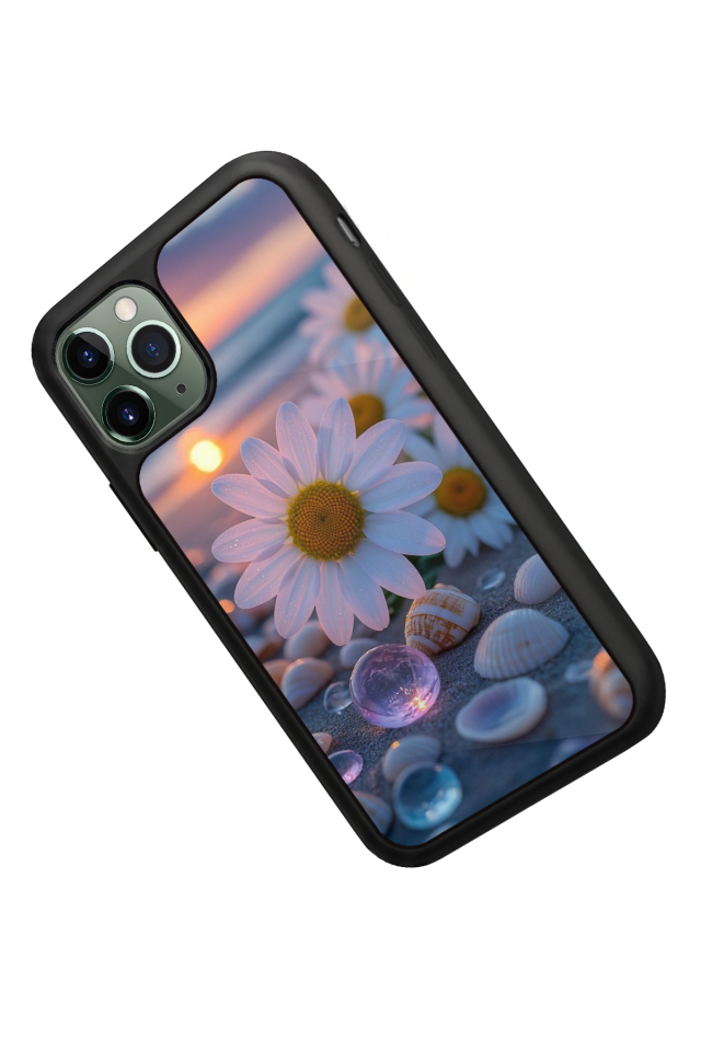 iPhone 11 Pro Uyumlu Cicek Tasarımlı Glossy Premium Kılıf