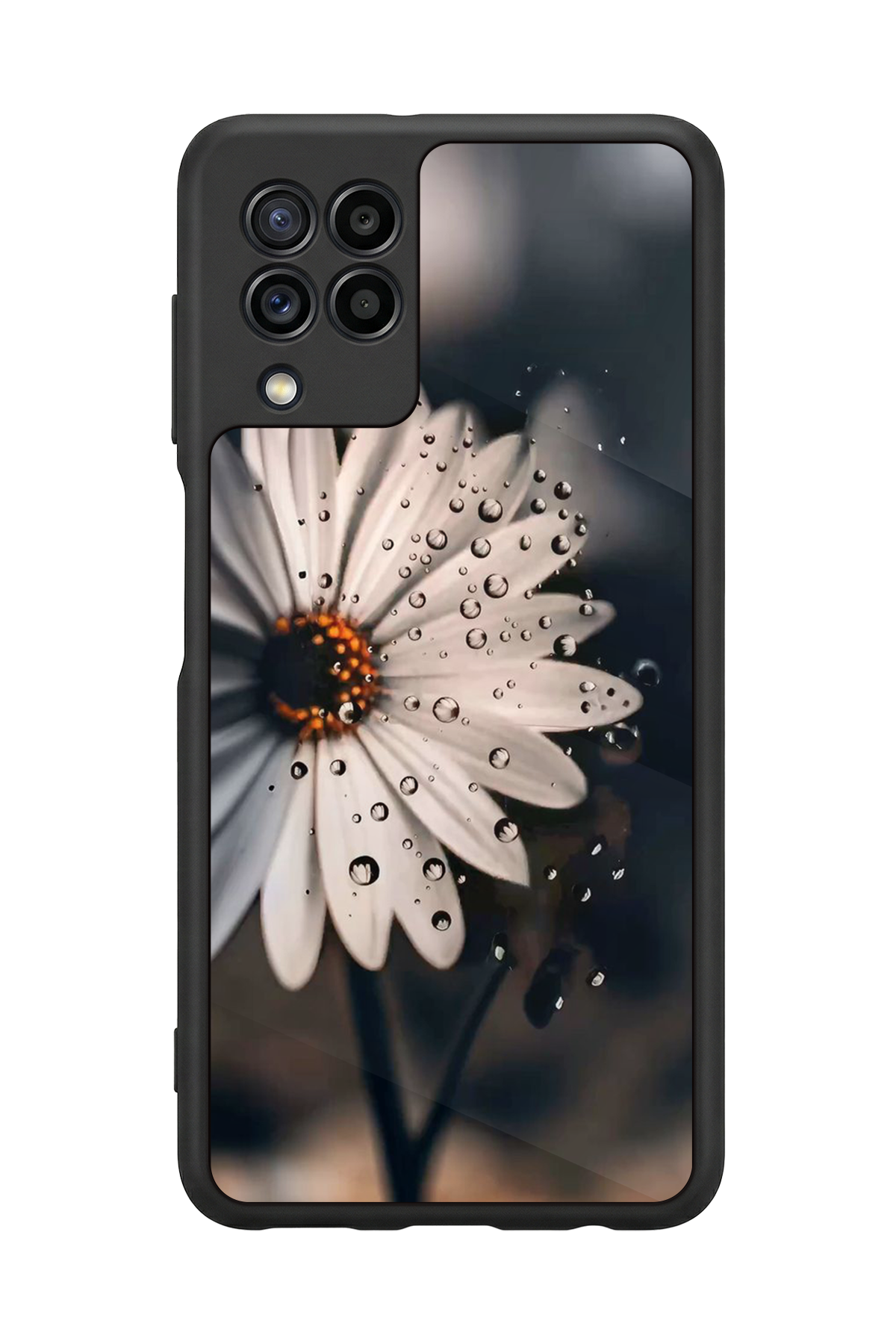 Samsung Galaxy M22 Uyumlu Cicek Tasarımlı Glossy Premium Kılıf