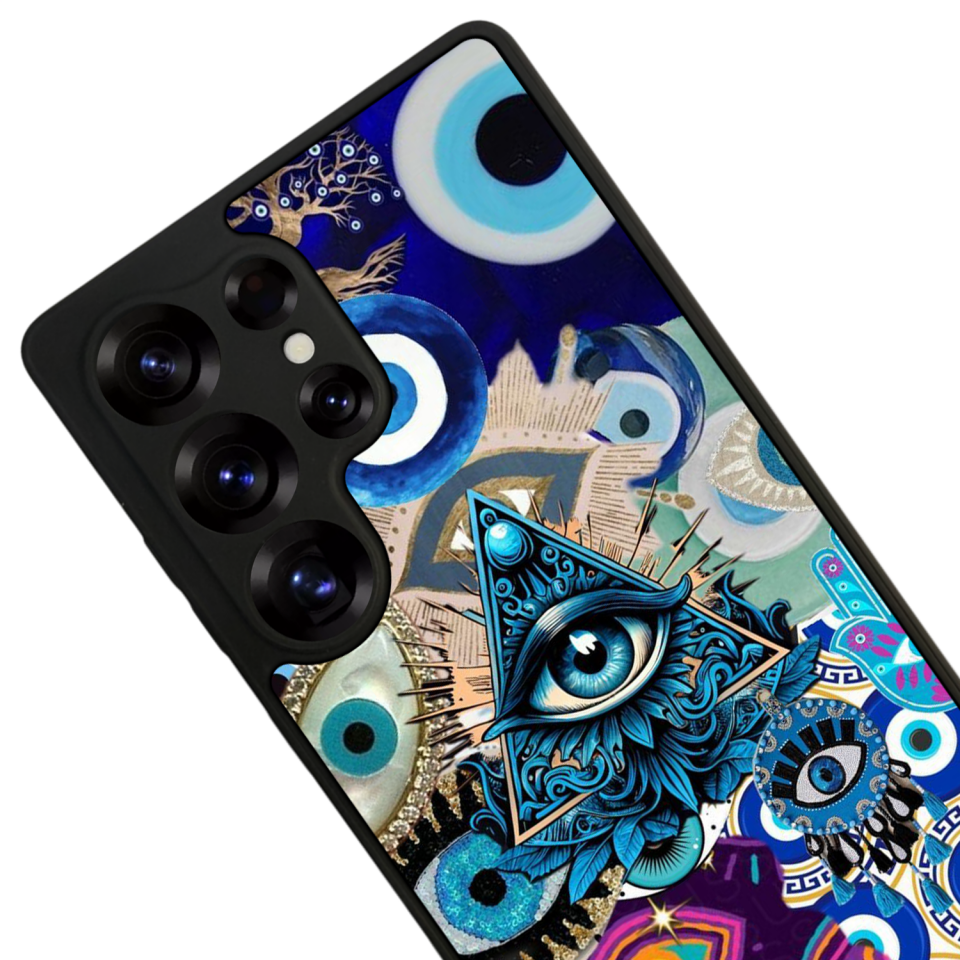 Samsung Galaxy S25 Ultra Uyumlu Göz Tasarımlı Glossy Premium Kılıf
