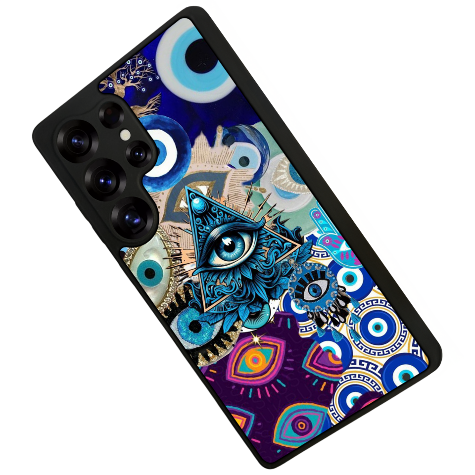 Samsung Galaxy S25 Ultra Uyumlu Göz Tasarımlı Glossy Premium Kılıf