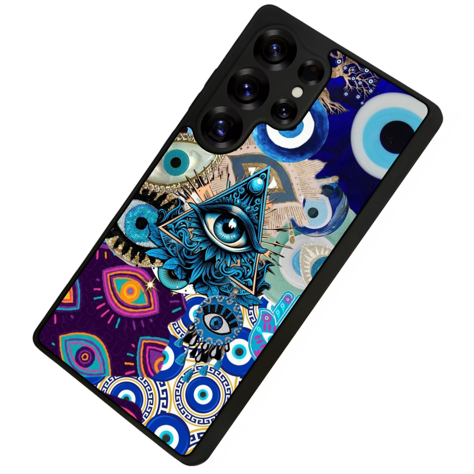 Samsung Galaxy S25 Ultra Uyumlu Göz Tasarımlı Glossy Premium Kılıf