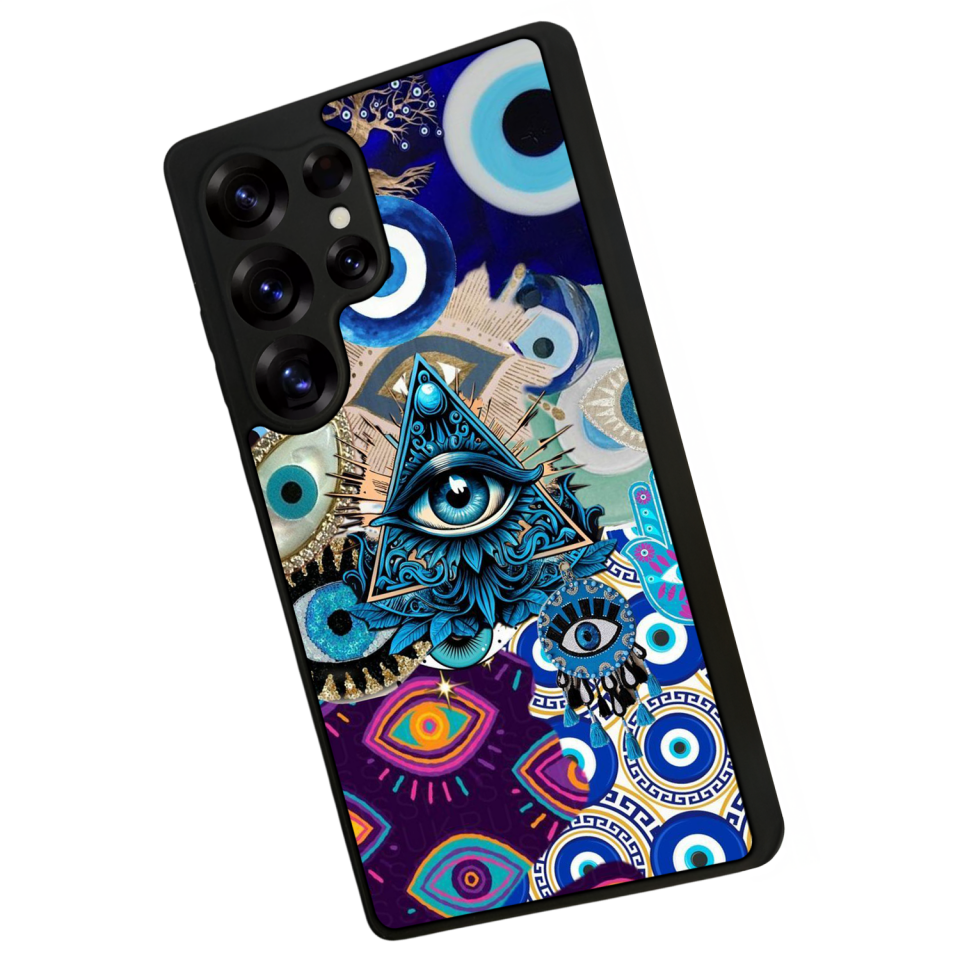 Samsung Galaxy S25 Ultra Uyumlu Göz Tasarımlı Glossy Premium Kılıf
