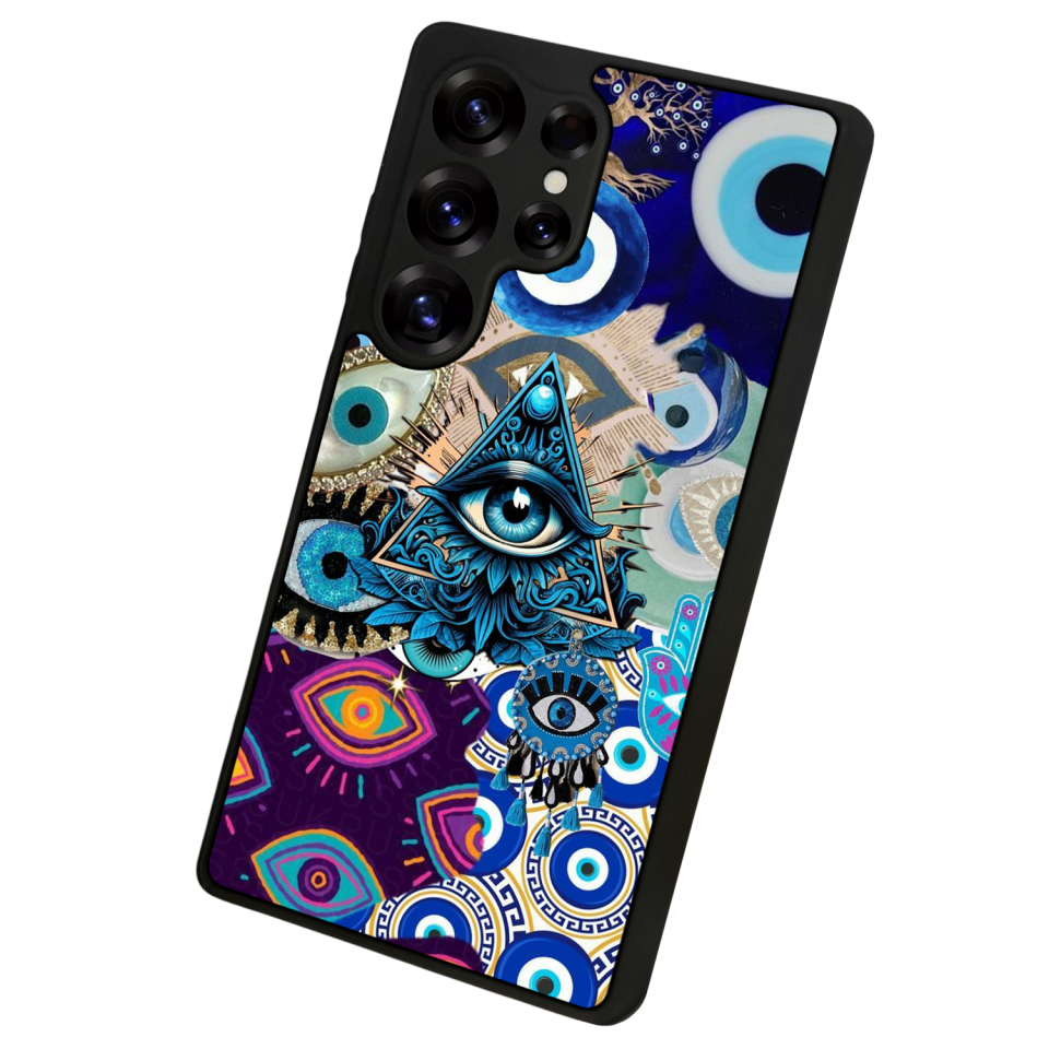 Samsung Galaxy S25 Ultra Uyumlu Göz Tasarımlı Glossy Premium Kılıf