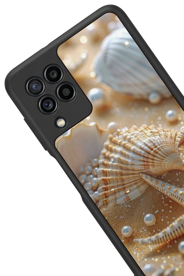 Samsung Galaxy M32 Uyumlu  İnci Tasarımlı Glossy Premium Kılıf