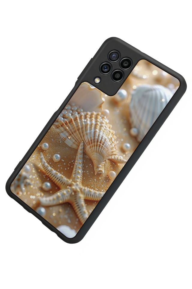 Samsung Galaxy M32 Uyumlu  İnci Tasarımlı Glossy Premium Kılıf