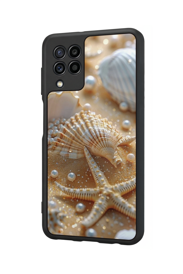 Samsung Galaxy M32 Uyumlu  İnci Tasarımlı Glossy Premium Kılıf