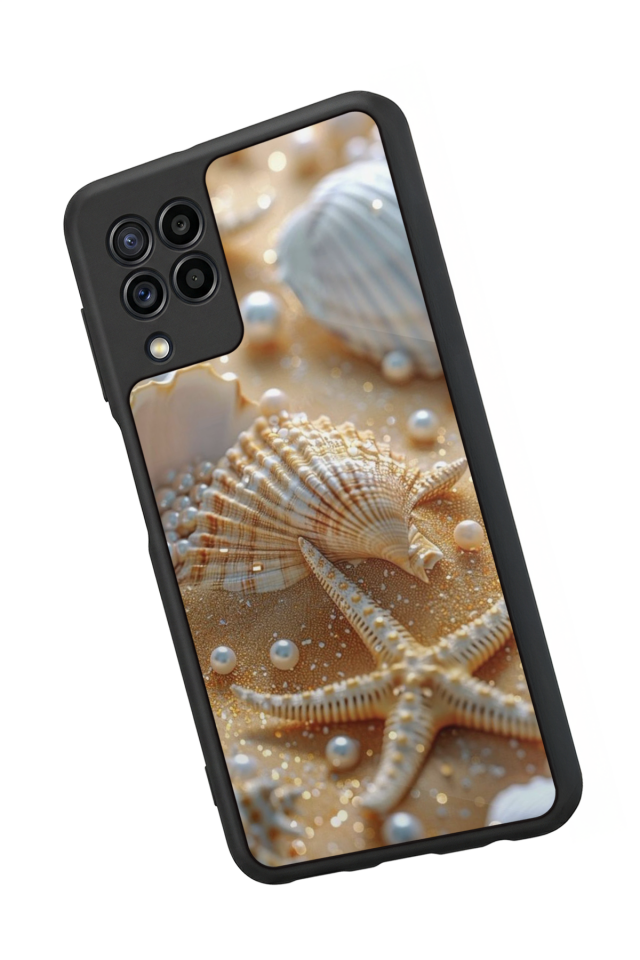 Samsung Galaxy M32 Uyumlu  İnci Tasarımlı Glossy Premium Kılıf