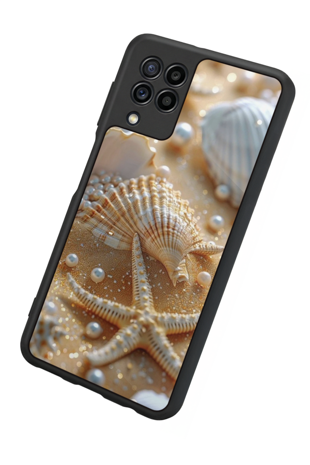 Samsung Galaxy M32 Uyumlu  İnci Tasarımlı Glossy Premium Kılıf
