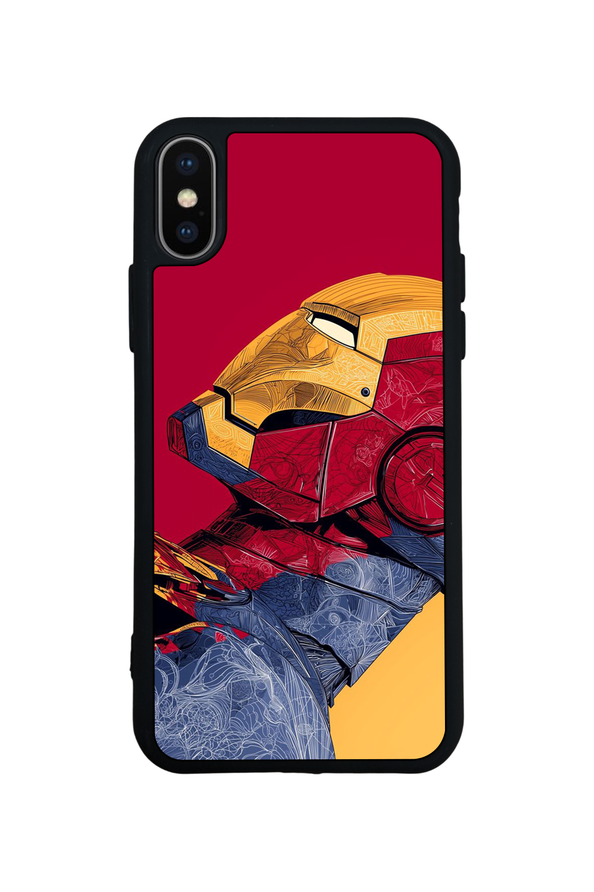 iPhone X/ XS Uyumlu  Iron Man ( Demir Adam ) Tasarımlı Glossy Premium Kılıf