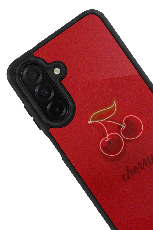 Samsung Galaxy A56 Uyumlu Kiraz Tasarımlı Glossy Premium Kılıf