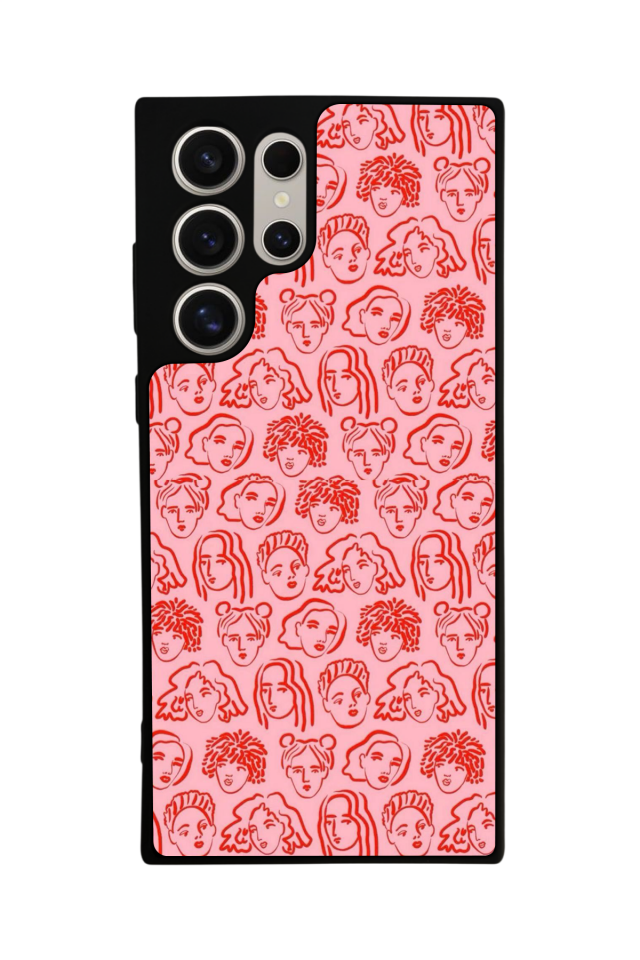 Samsung Galaxy S24 Ultra Uyumlu Line Art Tasarımlı Glossy Premium Kılıf
