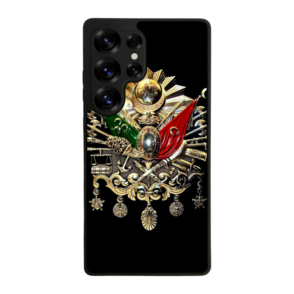 Samsung Galaxy S25 Ultra Uyumlu Osmanli Tugrasi Tasarımlı Glossy Premium Kılıf