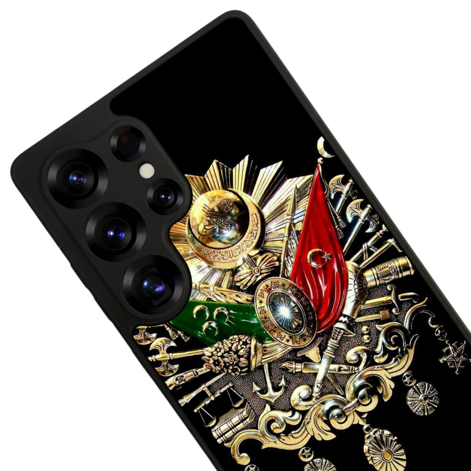 Samsung Galaxy S25 Ultra Uyumlu Osmanli Tugrasi Tasarımlı Glossy Premium Kılıf