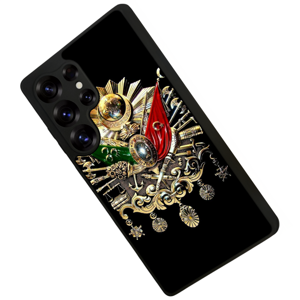 Samsung Galaxy S25 Ultra Uyumlu Osmanli Tugrasi Tasarımlı Glossy Premium Kılıf