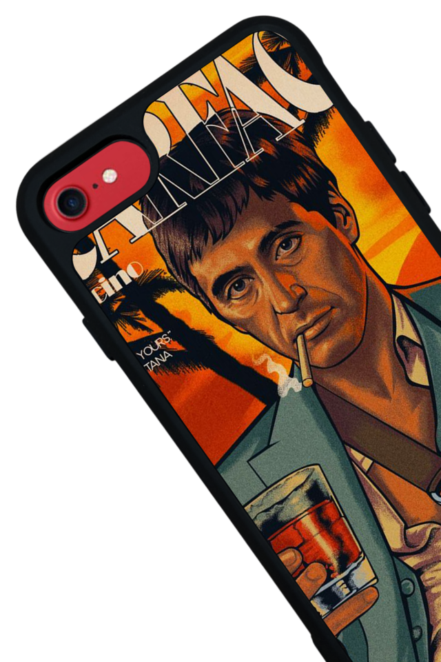 iPhone 8 Uyumlu Scarface Tasarımlı Glossy Premium Kılıf