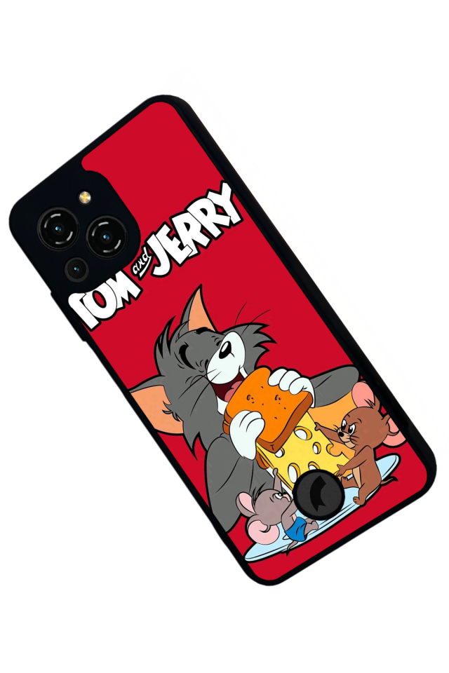 Reeder S23 Pro Max Uyumlu Tom And Jerry Tasarımlı Glossy Premium Kılıf