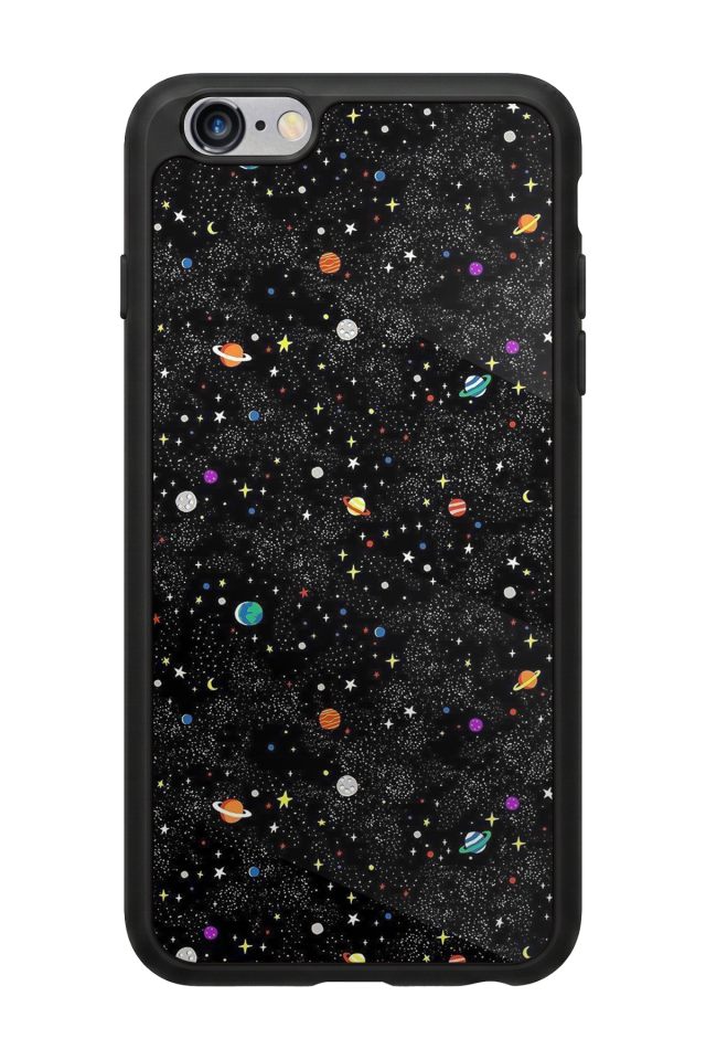 iPhone 6 Plus Uyumlu Uzay Tasarımlı Glossy Premium Kılıf