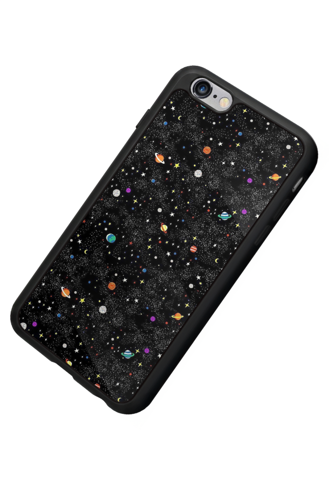 iPhone 6 Plus Uyumlu Uzay Tasarımlı Glossy Premium Kılıf
