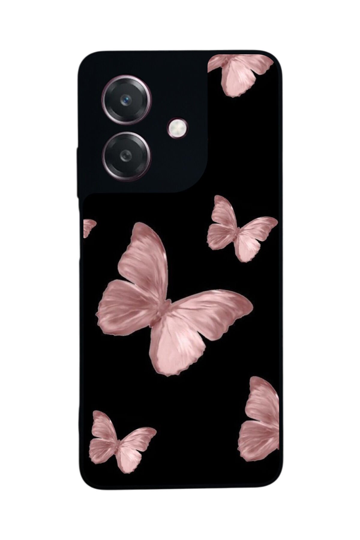 Oppo A3 5G Uyumlu Kelebek Tasarımlı Glossy Premium Kılıf