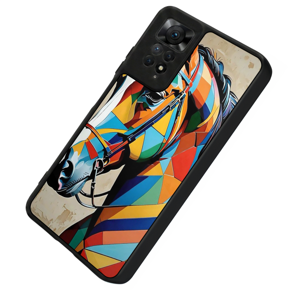 Xiaomi Redmi Note 11 Pro Uyumlu At Horse Tasarımlı Glossy Premium Kılıf
