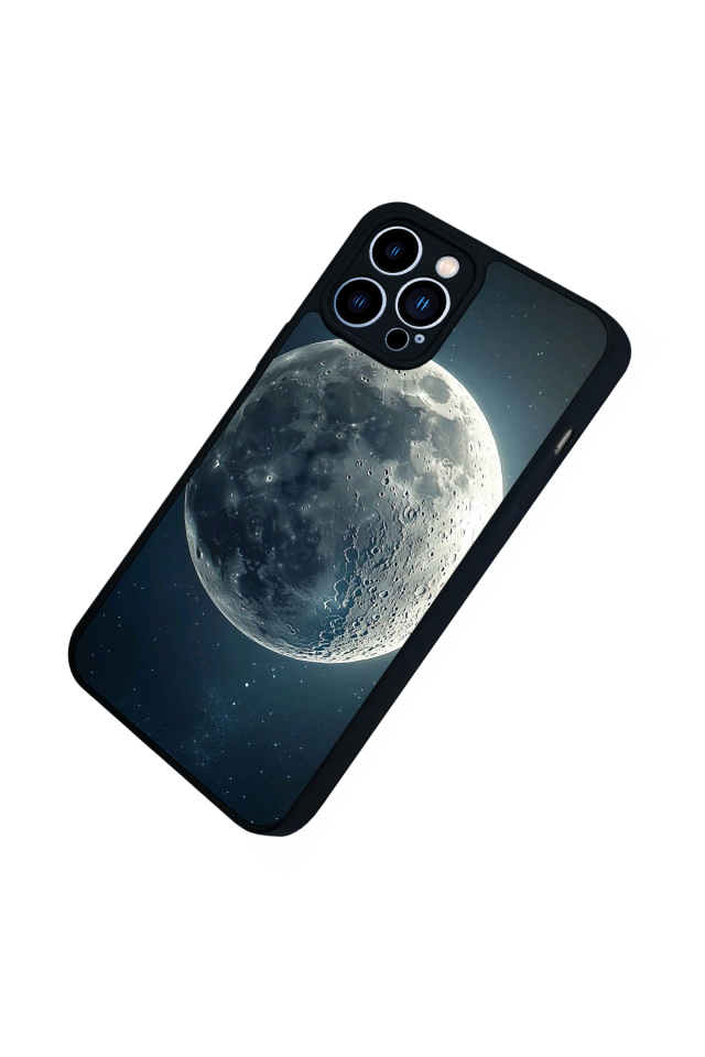 iPhone 12 Pro Max Uyumlu Ay Tasarımlı Glossy Premium Kılıf