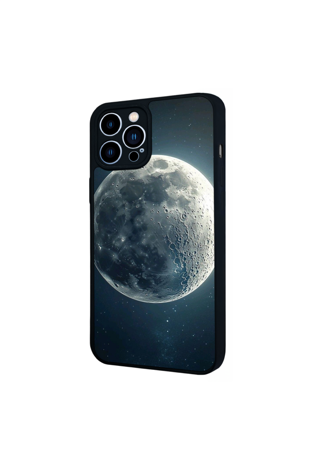 iPhone 12 Pro Max Uyumlu Ay Tasarımlı Glossy Premium Kılıf