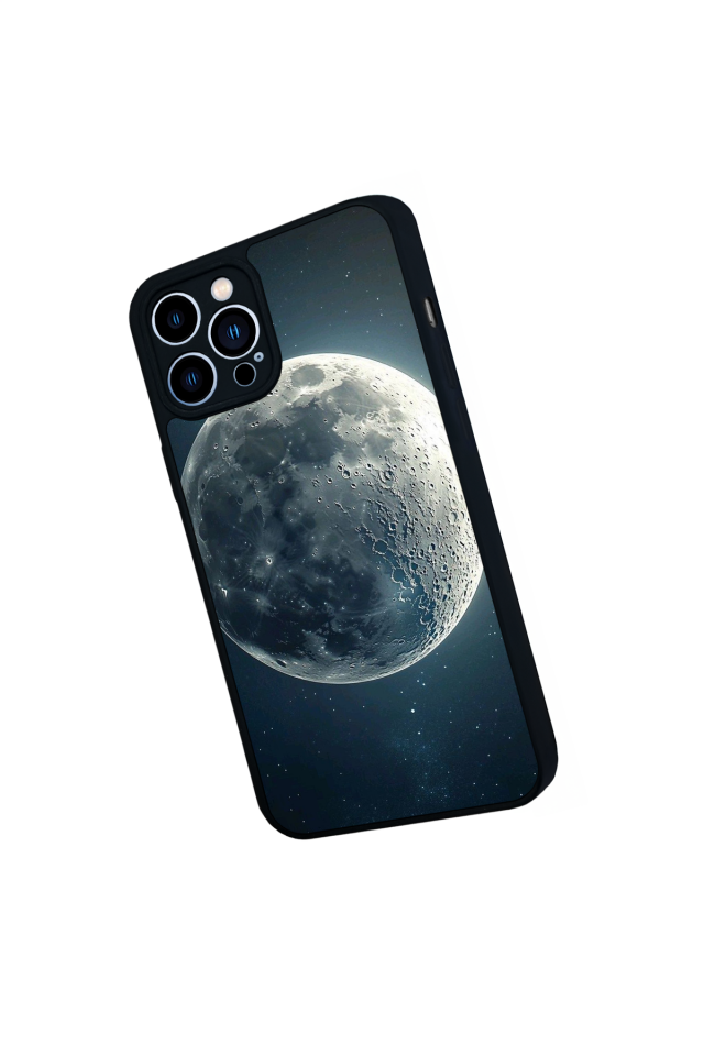 iPhone 12 Pro Max Uyumlu Ay Tasarımlı Glossy Premium Kılıf