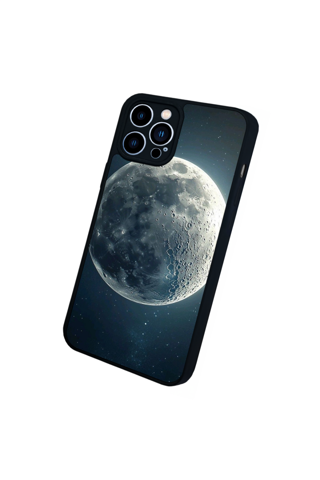 iPhone 12 Pro Max Uyumlu Ay Tasarımlı Glossy Premium Kılıf