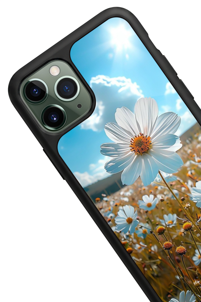 iPhone 11 Pro Uyumlu Cicek Tasarımlı Glossy Premium Kılıf