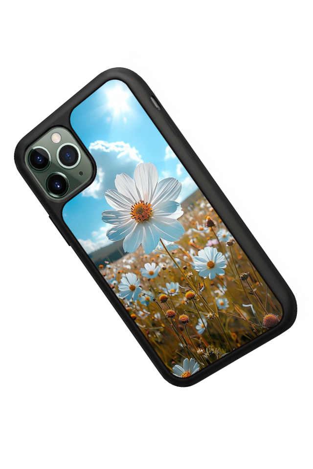iPhone 11 Pro Uyumlu Cicek Tasarımlı Glossy Premium Kılıf