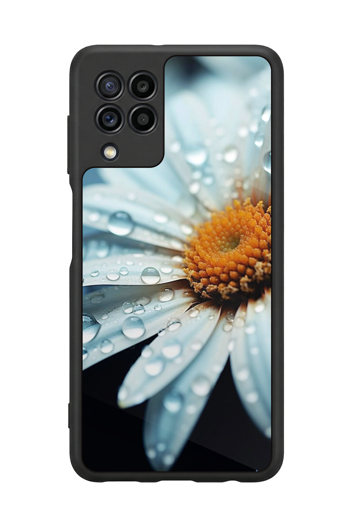 Samsung Galaxy M22 Uyumlu Cicek Tasarımlı Glossy Premium Kılıf