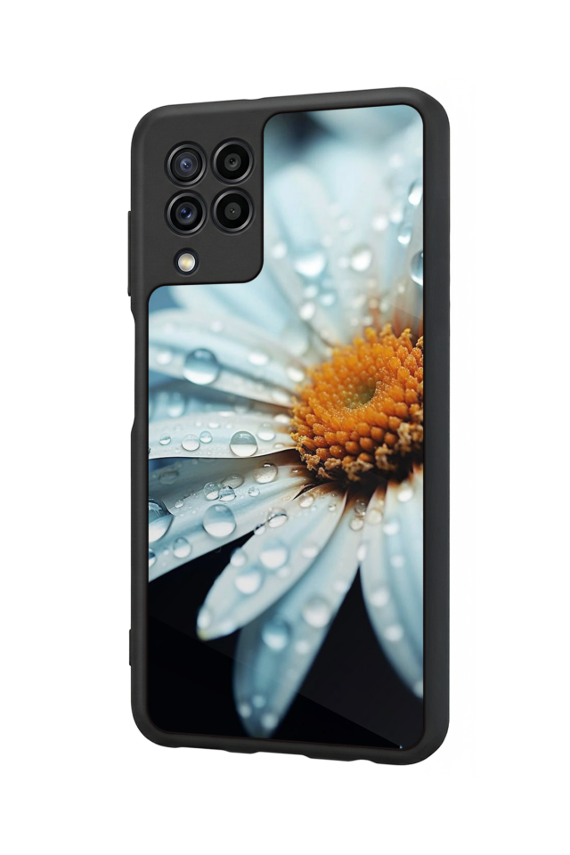 Samsung Galaxy M22 Uyumlu Cicek Tasarımlı Glossy Premium Kılıf