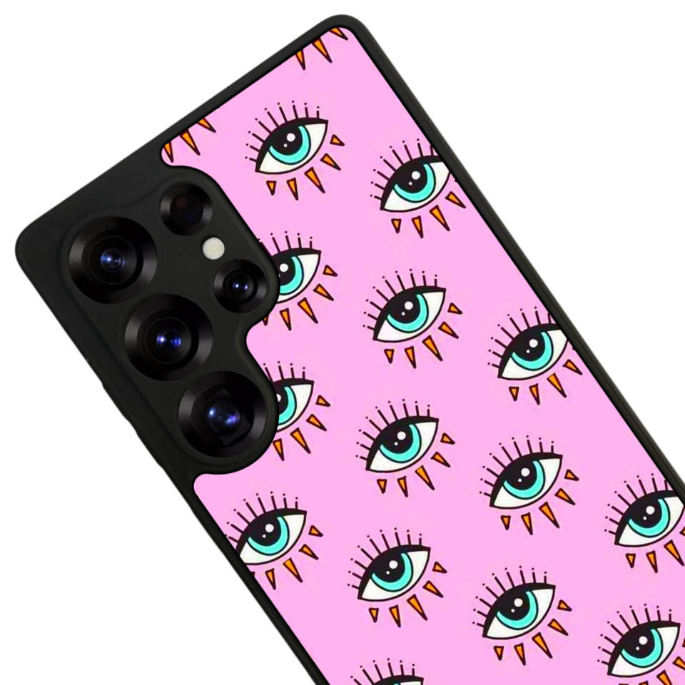 Samsung Galaxy S25 Ultra Uyumlu Göz Tasarımlı Glossy Premium Kılıf