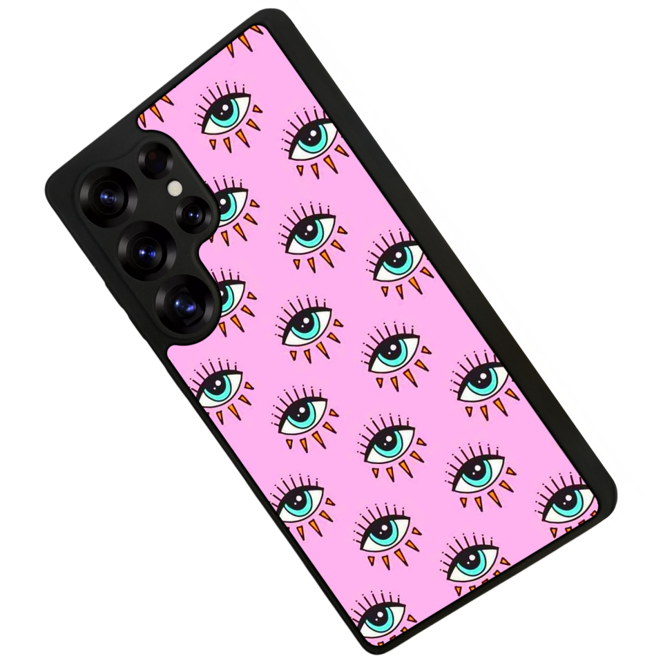 Samsung Galaxy S25 Ultra Uyumlu Göz Tasarımlı Glossy Premium Kılıf