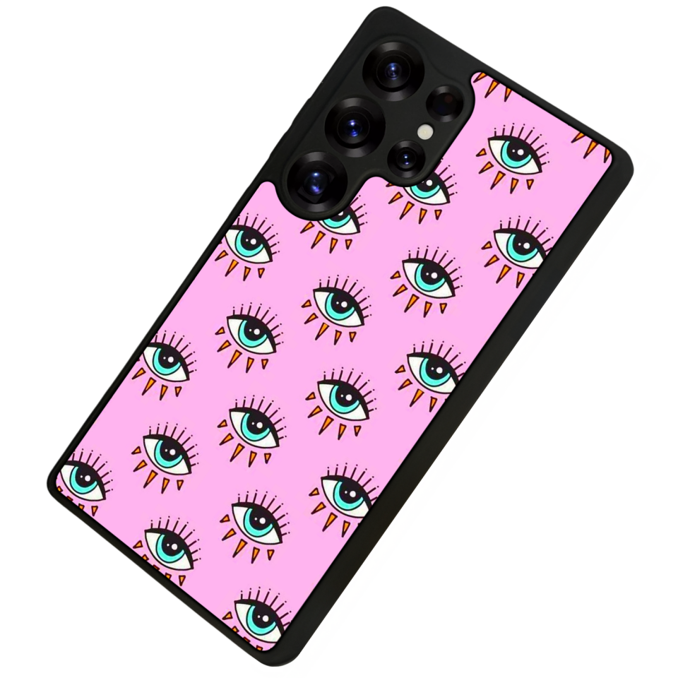 Samsung Galaxy S25 Ultra Uyumlu Göz Tasarımlı Glossy Premium Kılıf