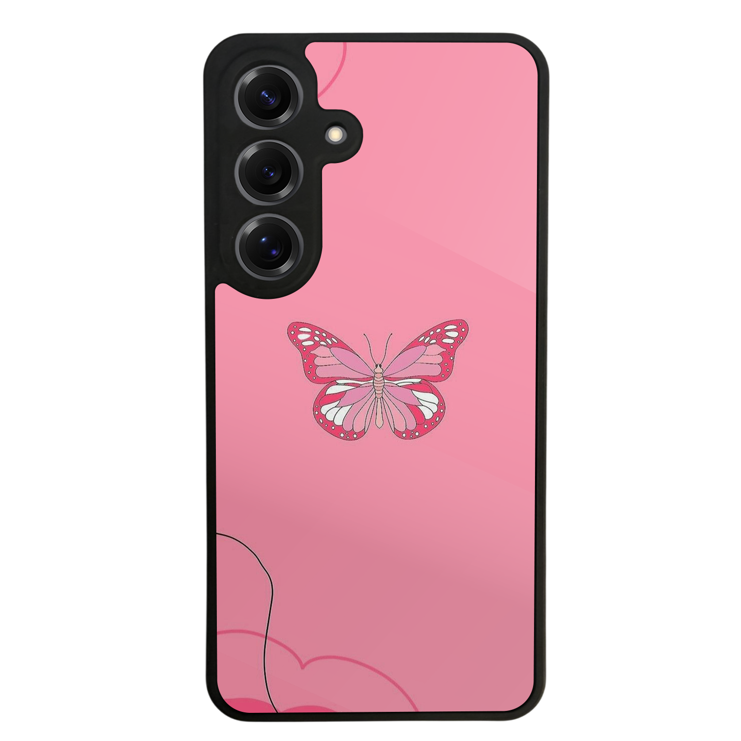 Samsung Galaxy S25 Uyumlu Kelebek Tasarımlı Glossy Premium Kılıf