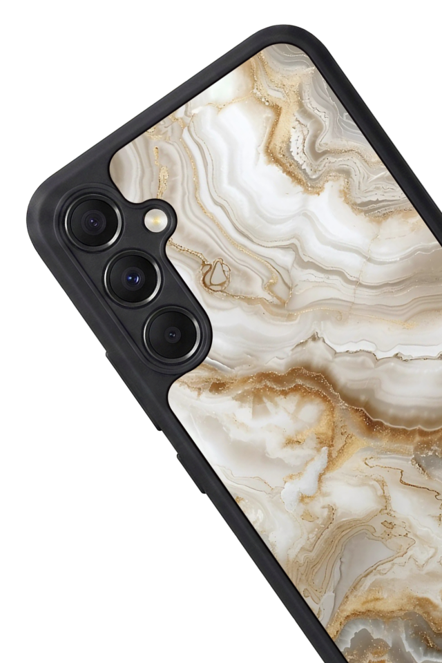 Samsung Galaxy A34 Uyumlu Mermer Marble Tasarımlı Glossy Premium Kılıf
