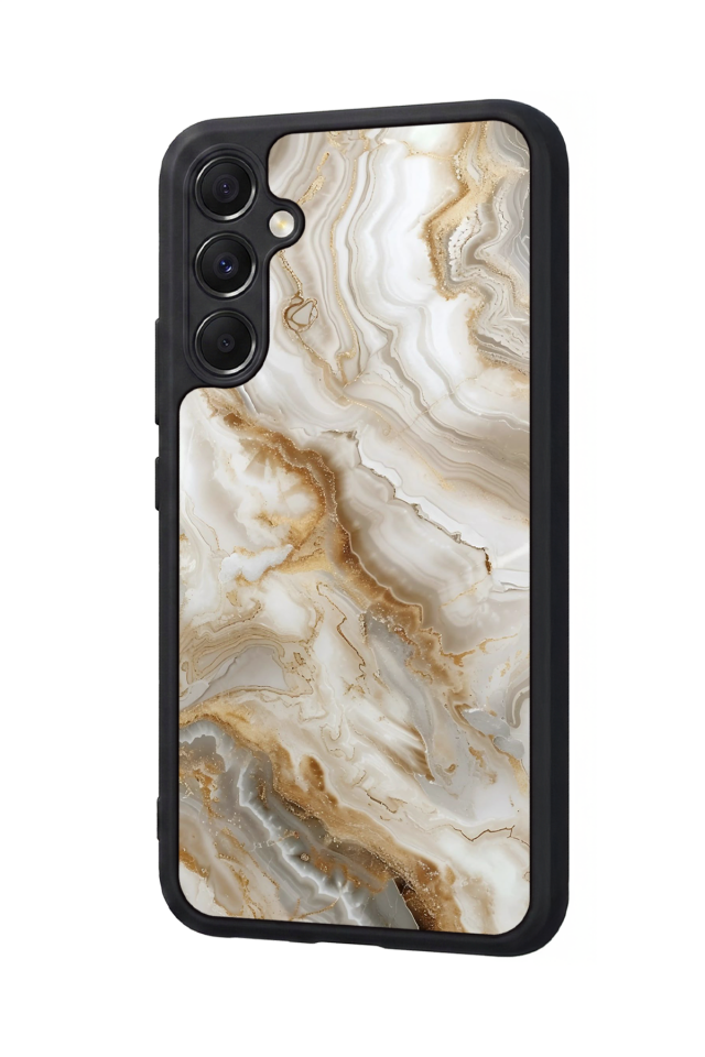 Samsung Galaxy A34 Uyumlu Mermer Marble Tasarımlı Glossy Premium Kılıf