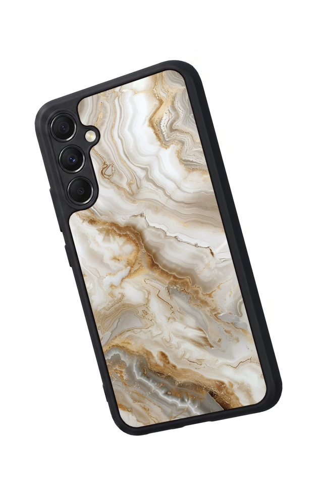 Samsung Galaxy A34 Uyumlu Mermer Marble Tasarımlı Glossy Premium Kılıf
