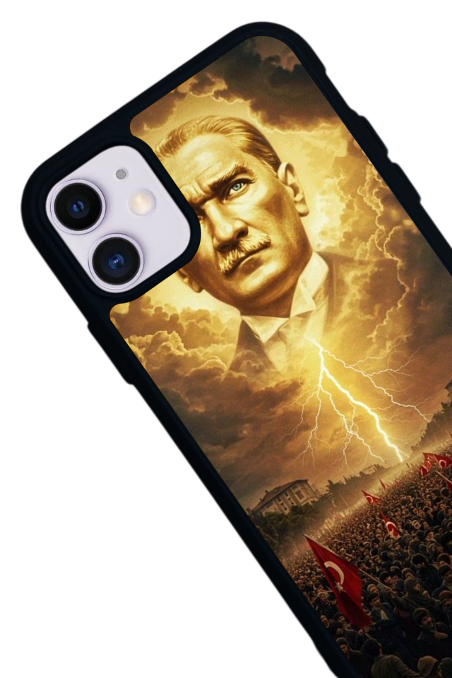 iPhone 11 Uyumlu Mustafa Kemal Ataturk Tasarımlı Glossy Premium Kılıf
