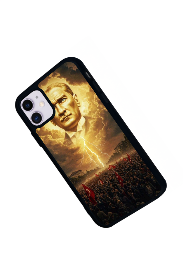 iPhone 11 Uyumlu Mustafa Kemal Ataturk Tasarımlı Glossy Premium Kılıf