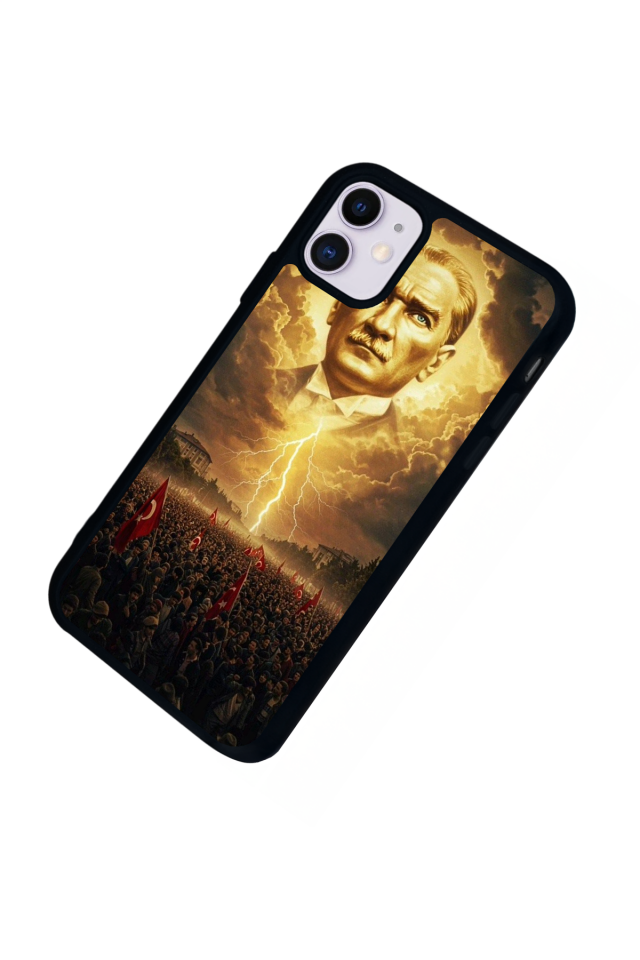 iPhone 11 Uyumlu Mustafa Kemal Ataturk Tasarımlı Glossy Premium Kılıf