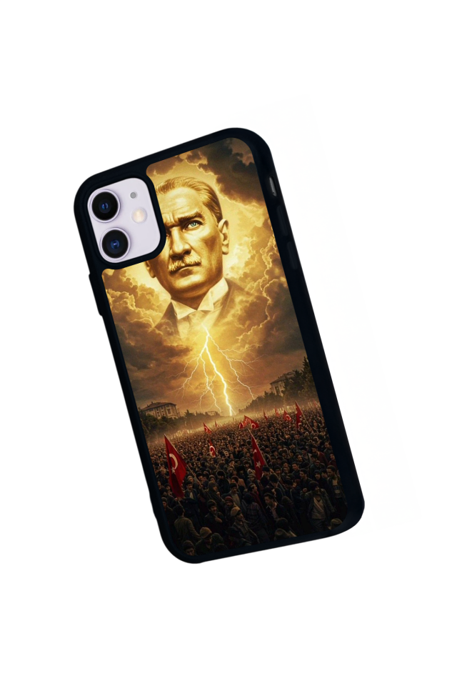 iPhone 11 Uyumlu Mustafa Kemal Ataturk Tasarımlı Glossy Premium Kılıf