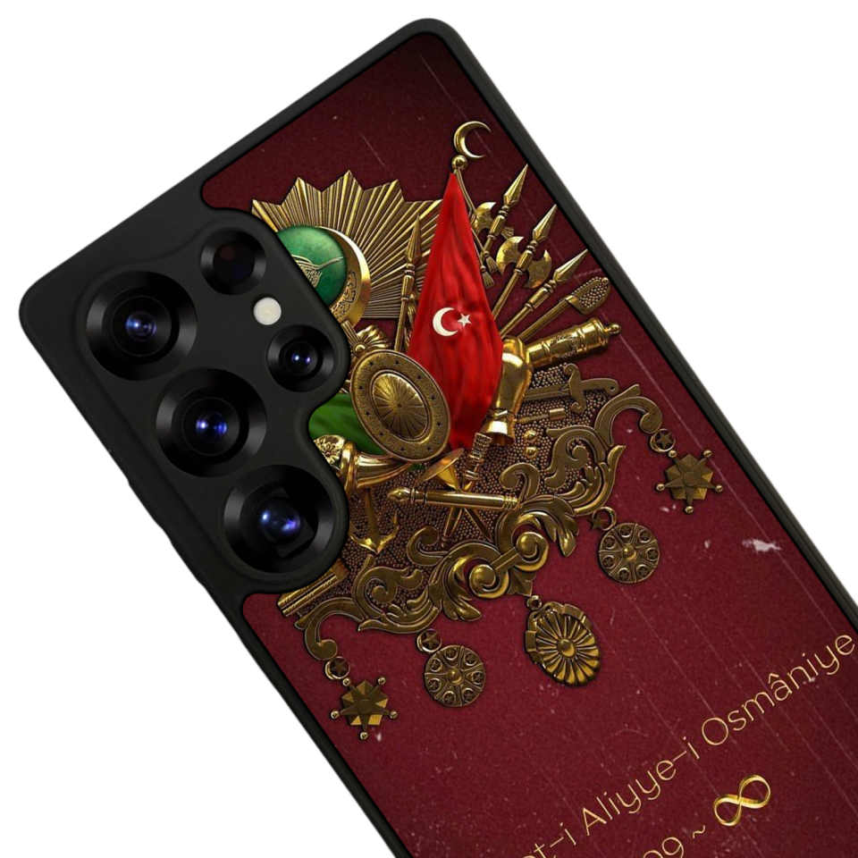 Samsung Galaxy S25 Ultra Uyumlu Osmanli Tugrasi Tasarımlı Glossy Premium Kılıf
