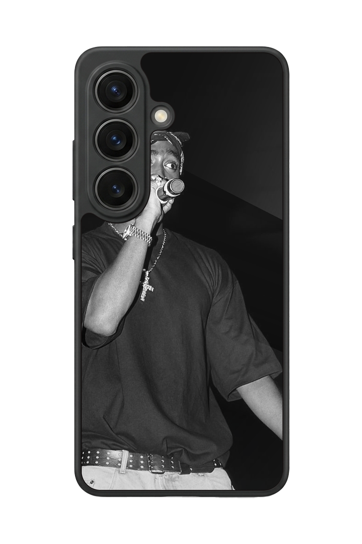 Samsung Galaxy S26 Uyumlu Tupac Tasarımlı Glossy Premium Kılıf