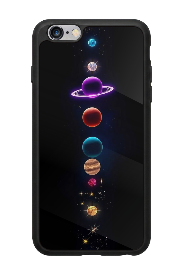 iPhone 6 Plus Uyumlu Uzay Tasarımlı Glossy Premium Kılıf
