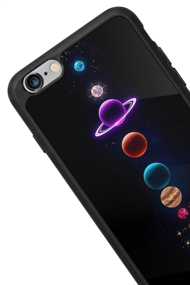 iPhone 6 Plus Uyumlu Uzay Tasarımlı Glossy Premium Kılıf